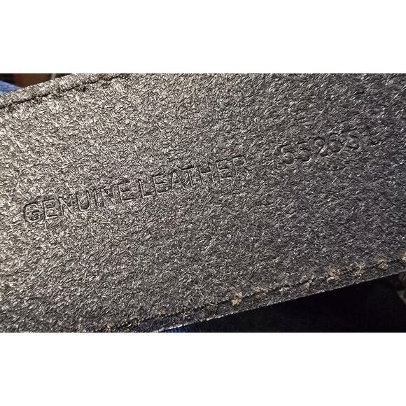 NEW MICHAEL KORS LG 36-37" 2" Wide O-Ring Belt Black Leather 552651 Logo Buckle - Picture 7 of 8